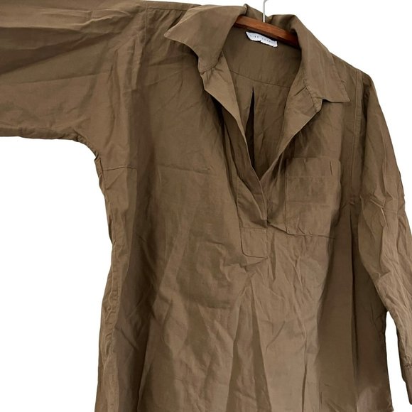 Sibel Saral Womens Brown Polo Pullover Shirt Collared Cotton Size Small - Picture 2 of 6